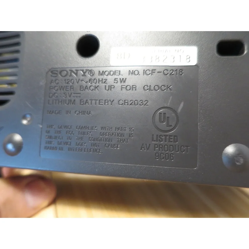 Sony Dream Machine Am/FM Radio Digital Bedside Night Alarm Clock Model ICF-C218